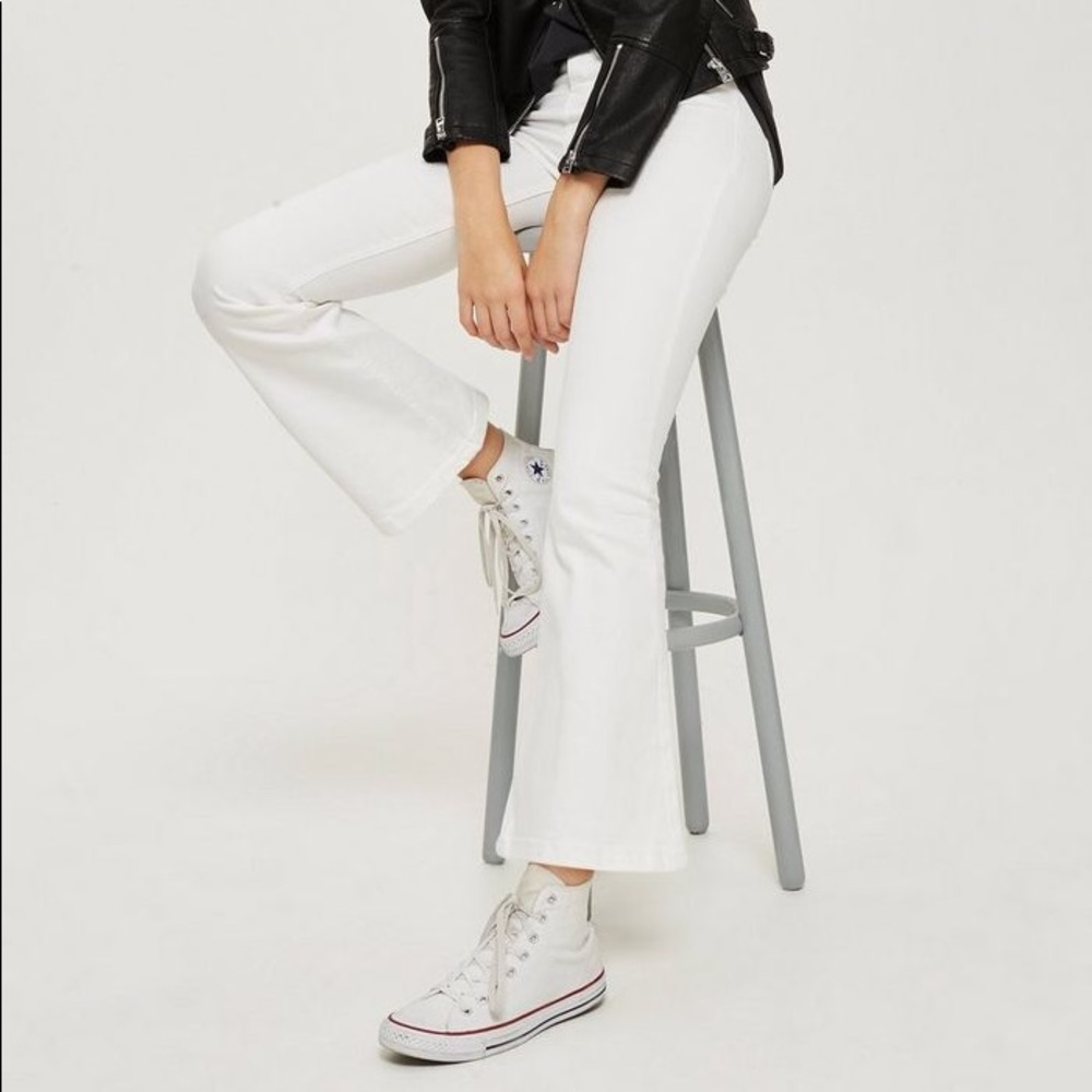 TOPSHOP Jamie Flare High Waisted Stretch Jeans